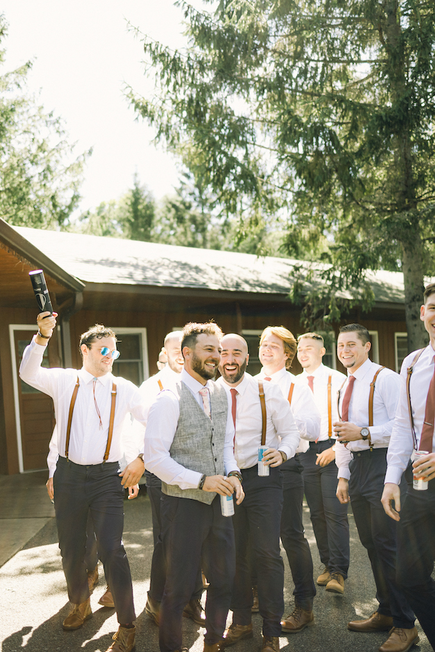 The groomsmen outside of Glen Brook Farm in Round Top, NY.