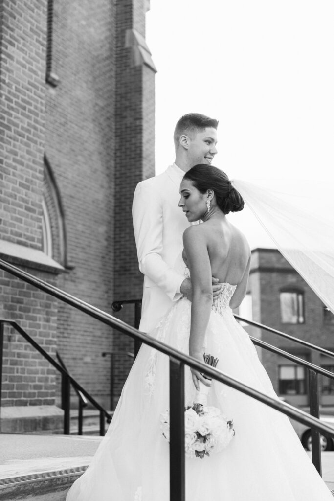 Wedding photography with the bride and groom in Upstate New York.