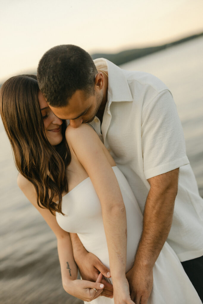 Lake George, NY engagement photos beach